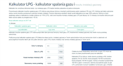 Desktop Screenshot of kalkulatorlpg.pl
