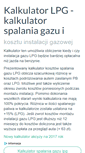 Mobile Screenshot of kalkulatorlpg.pl